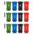240L户外垃圾桶大号环卫脚踏式商用加厚大码塑料大型分类桶大容量 100中间脚踏加强型（军绿） 投放标识