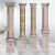 卡芬蒂罗马柱圆柱模具圆形水泥模具大全全套光面带槽欧式现浇花瓶柱模型 25公分带槽圆柱 (无万)光面头+光面脚