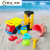 儿童沙滩玩具套装沙滩车玩沙戏水套装夏天玩具沙滩桶海边景区 工程黄沙漏5件套