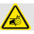 有电危险标识当心激光注意高温不干胶标签当心腐蚀提示贴纸标志牌 当心卷入 1x1cm