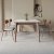 凯莱宝现代简约岩板餐桌椅组合胡桃色长方形家用实木餐厅客厅厨房吃饭桌 桌+4椅(巴西橡木) 75cm 120x70x