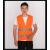 反光背心马甲透气反光衣外套环卫施工人建筑劳务驾驶员萤光安全服 橘布灰条