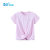 361°商场同款童装女童短袖时尚T恤2024夏季新款中大童冰丝透气短袖 戴粉红 130cm