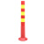 青佤 立柱防撞柱 警示柱 加厚钢管防护栏杆 地桩固定桩 单位：个 75cm橡胶红黄立柱