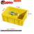 周转箱塑料长方形物流箱塑料筐物料元件盒螺丝 4号箱外:400*305*146mm 黄色
