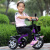 儿童三轮车/脚踏车/小孩手推自行车/男女宝宝玩具单车1-3-6岁童车 白色豪华黑发泡轮