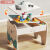 好沐音（haomuyin）儿童积木大颗粒桌子兼容通用玩具桌卡通多功能游戏桌小号小型 大颗粒猫咪裸桌