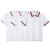 法比兔（FANBEETO）中小学生校服白色短袖T恤 夏季POLO衫运动英伦男女童北大博雅培文 半螺纹短袖(速干面料) 185cm