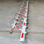 罗德力 升降道闸栏杆 挡车栅栏铝合金八角杆双杆带栅栏 100*50mm长度3米 红白色