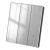 国际电工超薄灰色钢化玻璃开关插座面板86型墙壁家用一开双控五孔 空白面板 