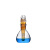 显微镜加油瓶25ML香柏油瓶显微镜双层瓶玻璃三角滴瓶50ML100ML 透明色50ML