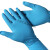 适用防油耐酸碱加长款耐高温耐磨16寸蓝色一次性丁腈皮橡胶手套10双装 孔雀蓝 S