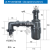 水槽PP虹吸防臭器 防臭壶 P型防实验室瓶式存水器 存水弯 回水弯 套餐出口40长款+白色下水软管