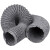 加厚PVC尼龙布伸缩通风管排气管排风送风管道高温排烟管风管软管 内径250mm*10米1根
