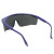 甄赫  工业UV防护眼镜紫外线固化灯汞灯氙灯消毒365护目镜实验室光固机 灰色镜片蓝框送镜盒布-A款 加厚强化耐磨