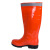 3531 劳保防水工作鞋 609 环卫雨靴 橙色高筒 带反光条（39-45码 下单备注尺码）