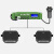 肯卓（CTRLPA）多功能车载喊话器 声波驱散系统控制 日常训练 现场喊话 机场驱鸟 车载安装使用 1拖2 24V电压 绿配黑