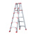 人字梯加厚铝合金梯子室内多功能家用折叠双侧工程梯安全便携合梯 红航空铝双筋加强10步3米+腿部