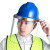高清防护面罩耐高温隔热面屏防化学隔热面罩炼钢铝厂面罩配安全帽 面罩+一指键安全帽（颜色随机）