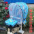 自行车带孩子的后车座儿童座椅雨棚后置宝宝电动瓶车可折叠后坐椅 升级减震坐蓝（镂空坐垫