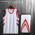 AJTD火箭队哈登13号球衣麦迪1号篮球服套装保罗3号男儿童训练服定制 白色光板 童装XS