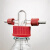 螺口洗气瓶GL45缓冲密封瓶耐腐厚玻璃耐压洗气瓶实验室安全瓶 (标准款)100ML红盖整套