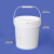 级塑料桶圆桶加厚带盖油漆桶空桶小桶密封水桶5L10公斤kg20升 4L白色升级款