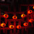 柏瑞晨 LED红灯笼灯串 电池款6CM单面福字 3米20灯常亮+闪烁流苏红灯笼