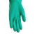 海斯迪克 丁腈手套 厨房防水防滑手套 工业劳保手套HKsq-593 33cm绿色5双 L码 