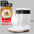 工厂卫生靴中高筒白色雨鞋防滑耐油耐酸碱水靴男女厨师工作鞋 3517中筒白色（加长毛） 36