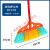 扫把 单个 塑料扫把硬毛扫水工厂单个户外粗丝扫把笤帚物业车间商 双色弹力丝-4排偏硬丝 (配