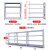 工都 货架仓储置物架多层货物展示架钢制储物架仓库阳台铁架子承重200kg白色1500*500*2000mm四层主架
