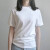 丘泽 CHIUTSE买一送一100%新疆纯棉短袖打底衫T恤男女白色内搭t桖半袖厚体恤 A01短袖-黑+白 S