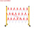 定制适用玻璃钢伸缩式绝缘围栏可移动活动警示隔离栅栏电力施工安全防护栏 1.2*3.5米红白款