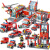 乐高天积木男孩儿童拼装城市消防系列益·智消防局玩具模型玩具 消防车队(6小合1大)