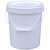 20L加厚塑料桶密封桶带盖水桶圆桶化工桶涂料桶空桶酱料桶机油桶 4L水桶-带盖白色5个装