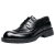 卡帝乐鳄鱼（CARTELO）英伦男士皮鞋厚底增高商务休闲鞋圆头软牛皮鞋男9923黑色增高40
