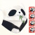 熊猫花花口罩潮款卡通动漫可爱一次性印花防护含熔喷防飞沫独立装 吃竹抗饿[萌兰] 50片[非独立装]