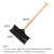 标燕  塑钢黑色T型木柄 塑料加厚铲子塑钢雪铲塑料锹塑料铲推雪板铲雪 BY-XC7001