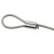 安达通 钢丝绳铝套 6mm（10个装）8字双孔铝夹头钢丝绳卡扣 银色 