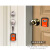 韩曼柯 别墅民宿装修密码钥匙盒塑料工程款钥匙盒四位密码可猫眼安装 红色（大号）+猫眼螺丝+墙壁螺丝