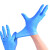赫思迪格 一次性丁腈手套 防水防油实验室无粉加厚手套 蓝色（100只装） XL码 JG-1686