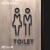 亚克力洗手间标识牌男女卫生间指示牌门牌厕所标志牌墙贴标示牌子 洗手间A款-磨砂黑5mm 18x11cm