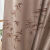 极路客新中式竹叶平安客厅窗帘布卧室成品加厚全遮光落地窗阳台书房布料 咖色竹叶-挂钩 宽1.5*高2.2米一片