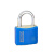 艾克心 弧形包胶锁塑料壳锁头铜芯挂锁 蓝色 30mm《单位：把》货期22天