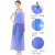 蓝色加厚防水围裙厨房洗碗水产专用pvc加厚耐弱酸碱专用围裙 蓝色厚款35丝(110*80)1
