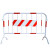 巨成 铁马护栏 红白带牌道路交通施工移动临时围栏警示隔离栏市政围挡商场景区防护 1.2*2m