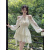 QLTQZQ女衣服套装法式白色长袖露肩连衣裙夏季胖mm甜美雪纺 杏色 s码 90-100斤