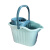 合美 加厚带轮拖把桶 挤水拧干墩布桶清洁桶 蓝色 43.5*29.5*35cm