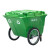 400L环卫垃圾车垃圾清运车保洁手推车大号户外塑料垃圾桶小区物业定制 绿色 400L无盖保洁车
